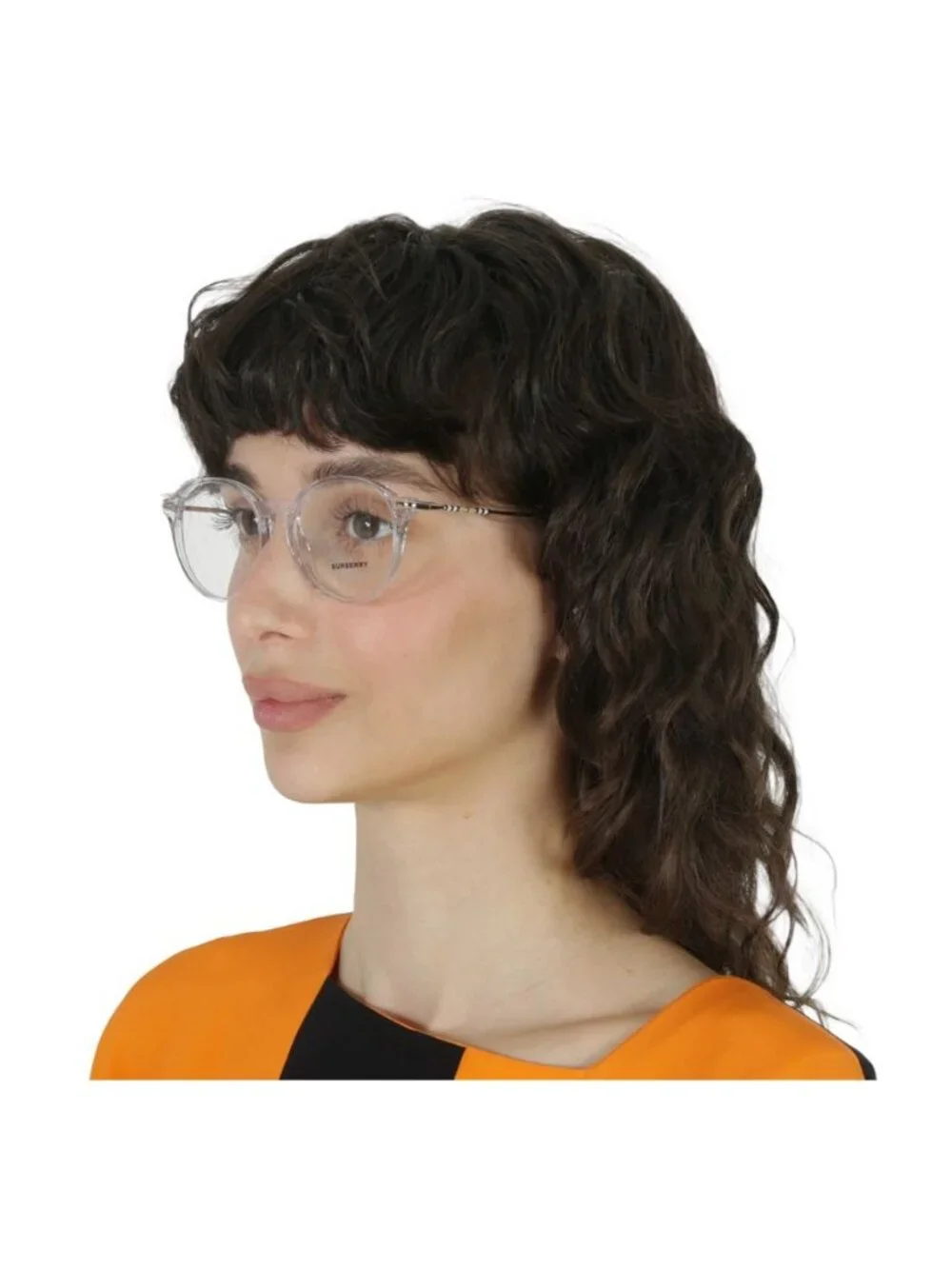 Burberry BE2365 3024 Eyeglasses Transparent 51mm Round Frame